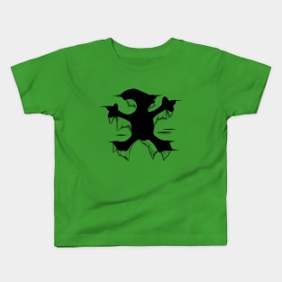 Tapir Silhouette Funny Torn Break Out Malayan Tapir Kids T-Shirt